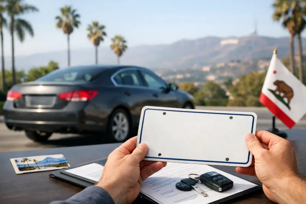 Out of State Car Registration Example in California